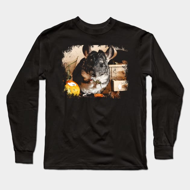 Whisker Wonders Chinchilla Antics, Trendsetting Tee for Furry Aficionados Long Sleeve T-Shirt by Beetle Golf